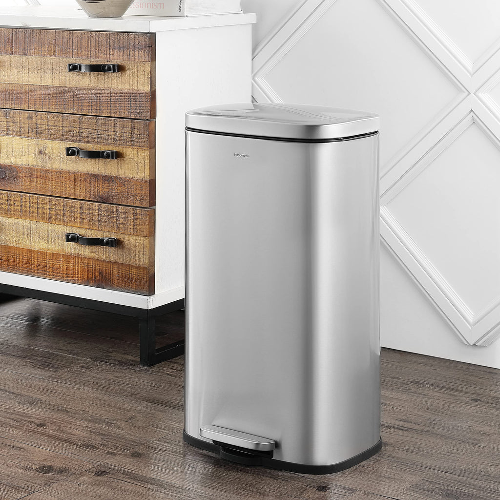 8 Gal Step Trash Can Soft Close 25" I35795