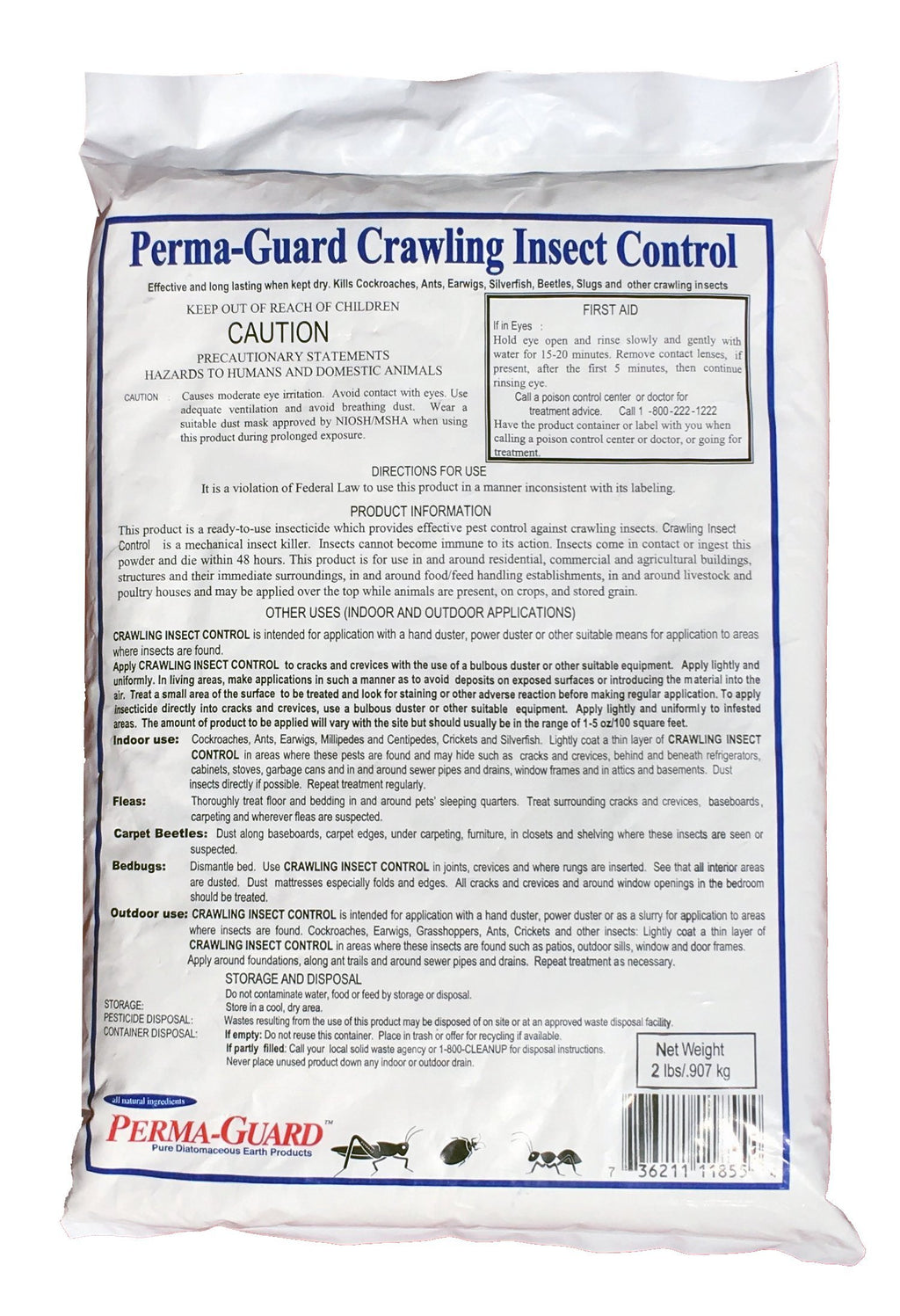 Diatomaceous Earth Powder 2 Pound Bag I7803