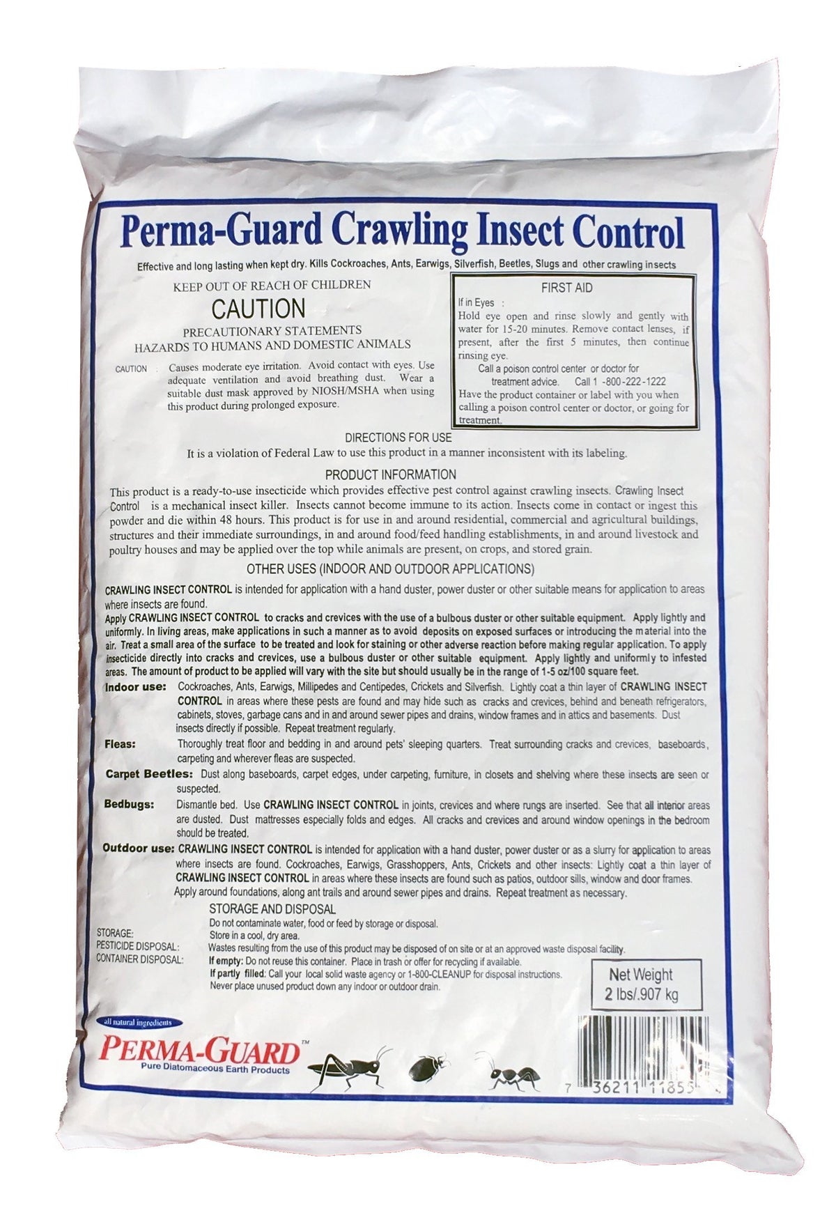 Diatomaceous Earth Powder 2 Pound Bag I7803