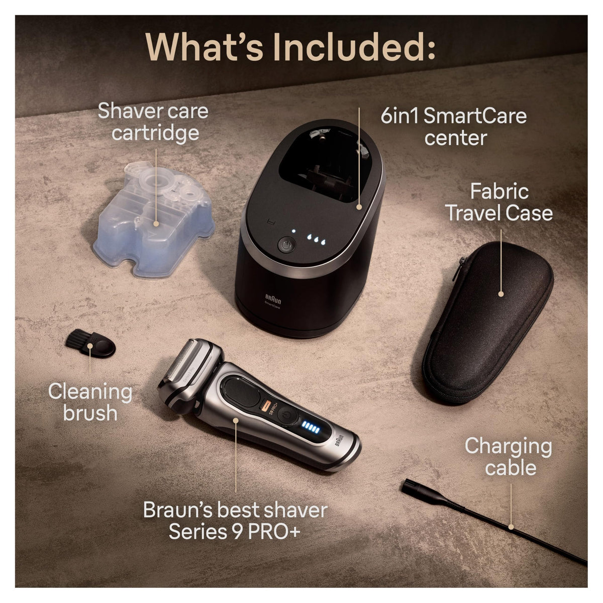 Electric Razor with 5 Shave Elements and Trimmer B892